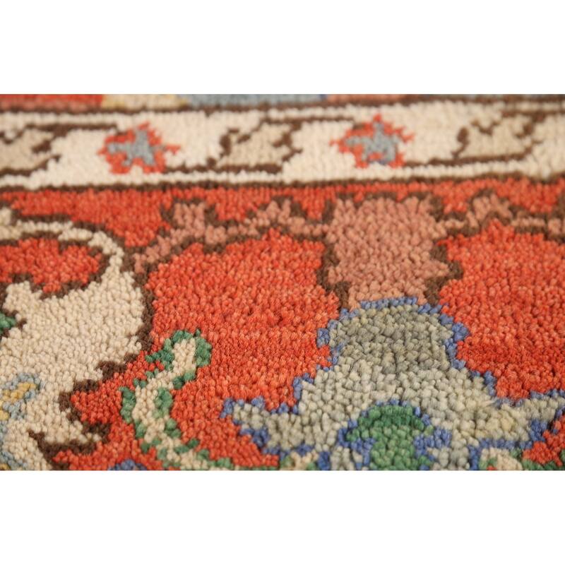Heriz Serapi Indian Area Rug Handmade Traditional Blue Wool Carpet - 7'11" x 9'10"