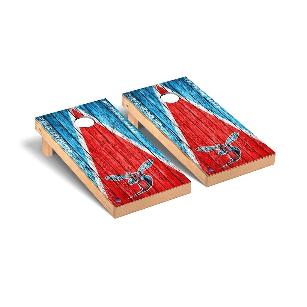 Delaware State Hornets Triangle Cornhole Board Set