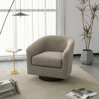 Modern 360°Swivel Accent Chairs Barrel Armchairs