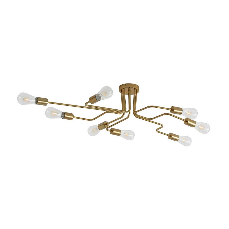 Modern Sputnik Design Muti-Branches Semi Flush Mount Ceiling Light