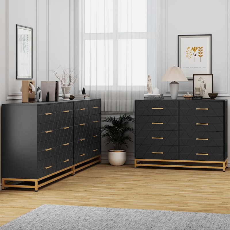 8 Deep Drawer Dresser for Bedroom Wood