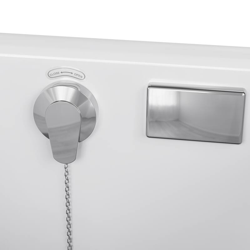 54 in.Right Drain Walk-in Soaking Bath Tub with Outward Opening Door in White - 53"