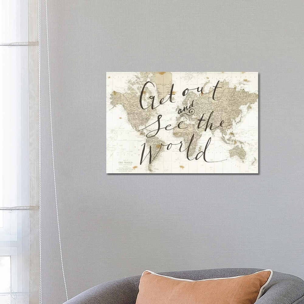 iCanvas "Get Out and See the World" by Sara Zieve Miller Canvas Print