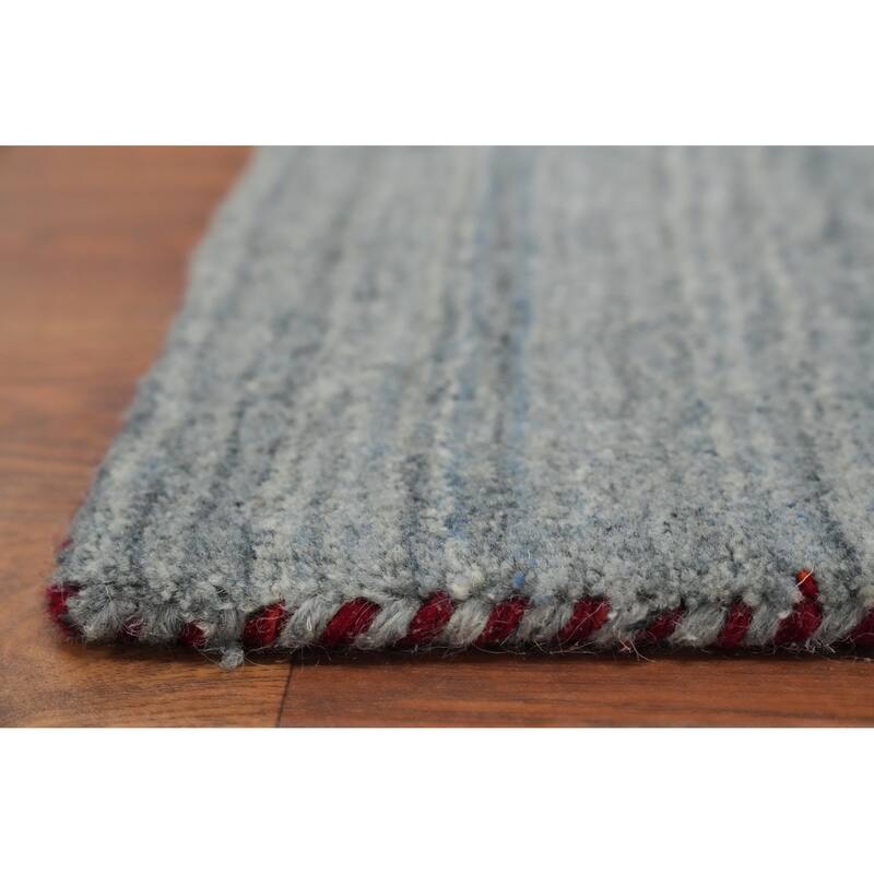 Hand Knotted Oriental 100% Wool Carpet Tribal Animal Pictorial Greys & Charcoal Gabbeh Area Rug - 9' 1'' X 9' 1''