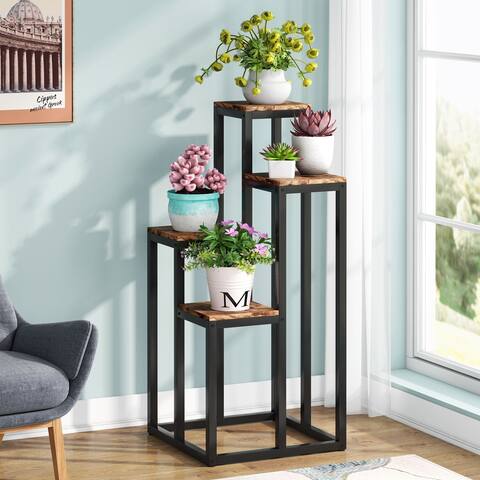Plant Stand Indoor Outdoor, 4 Tier Plant Shelf Flower Stand Potted Plant Holder Rack