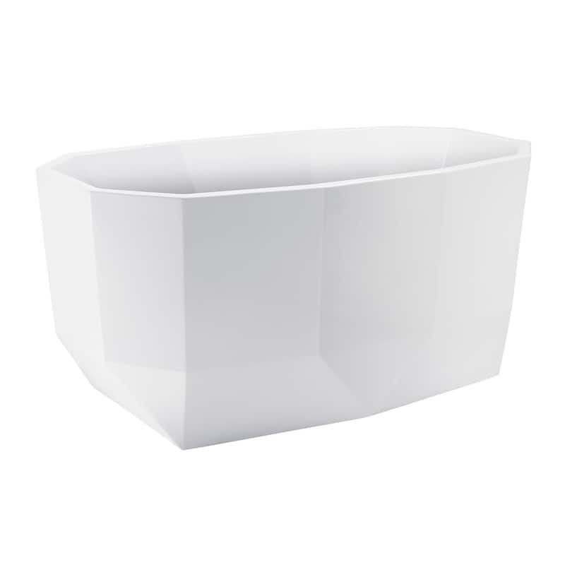 Kingston Brass VTSQ513024 Aqua Eden 51" Free Standing Acrylic Soaking