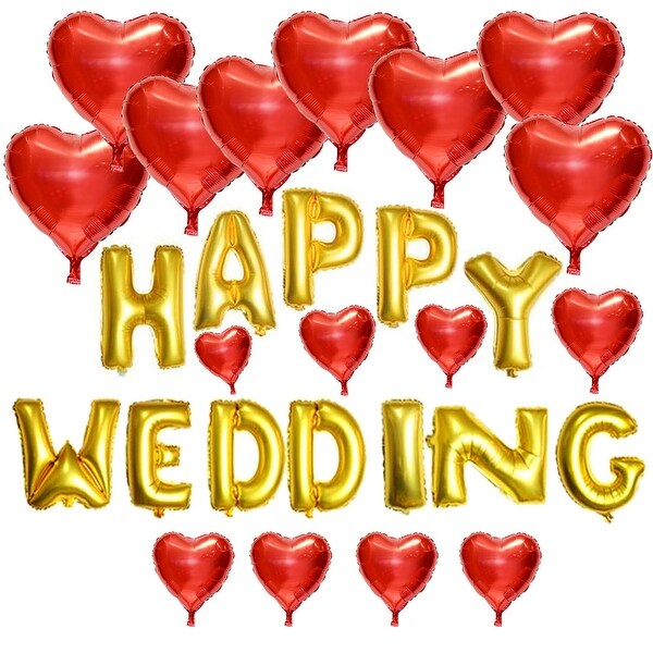 Shop Party Celebration Heart Shape Happy Wedding Alphabet Letter