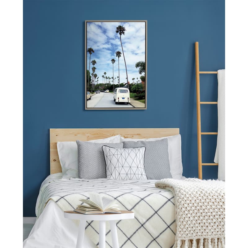 Kate and Laurel Sylvie La Jolla Commute Framed Canvas by Rachel Bolgov