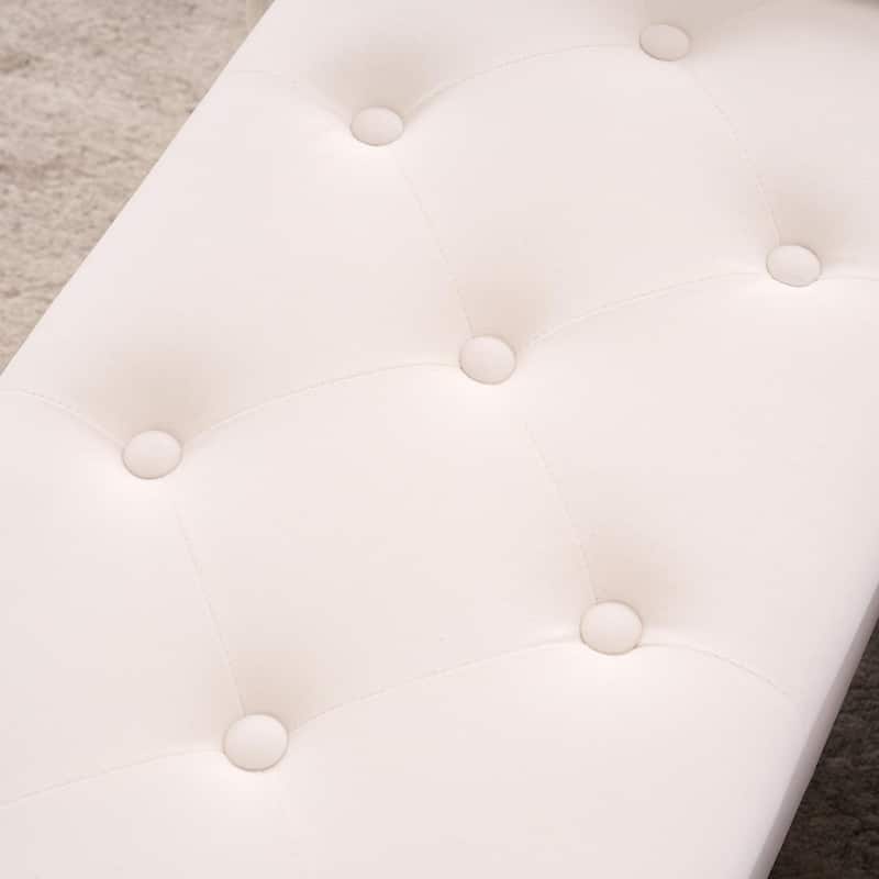 Velvet Storage Ottoman Bench with gold legs and Nailhead Trim for Bedroom/End of Bed/Entryway/Window
