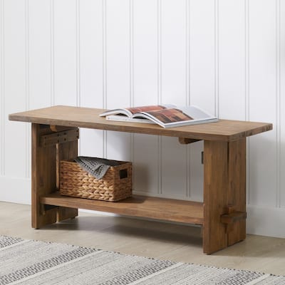 Bethel Acacia Wood 40"W Bench
