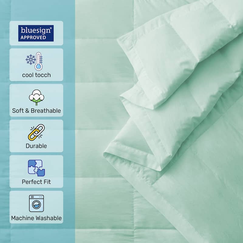 Lightweight Cooling Lyocell White Down Comforter, Tencel Oversized Blanket for Summer