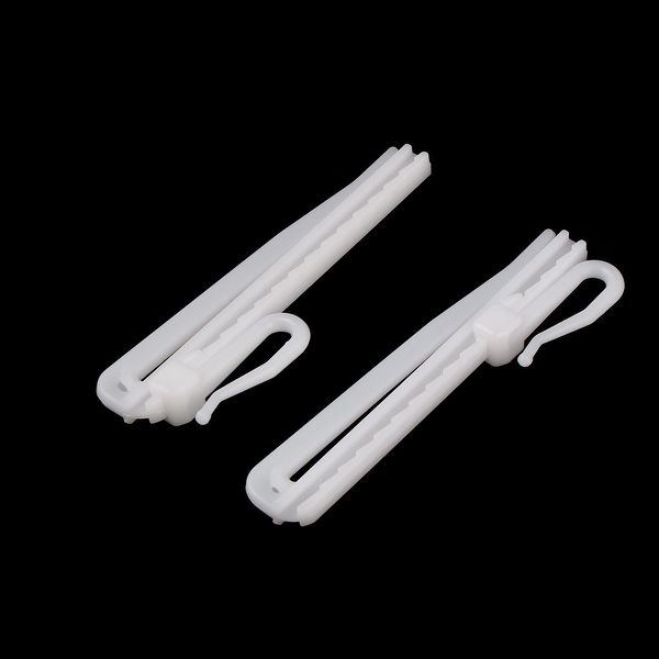 Adjustable Depth Pinch Pleat Locking Curtain Tape Clip Hooks 20pcs - White  - 3.3 x 1 x 0.4(L*W*T) - Bed Bath & Beyond - 28855205