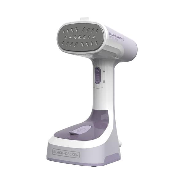 BLACK+DECKER Easy Store Pro Foldable Steamer, 45-Second Heat Up, Extra Long Power Cord & Lint Remover Attachment