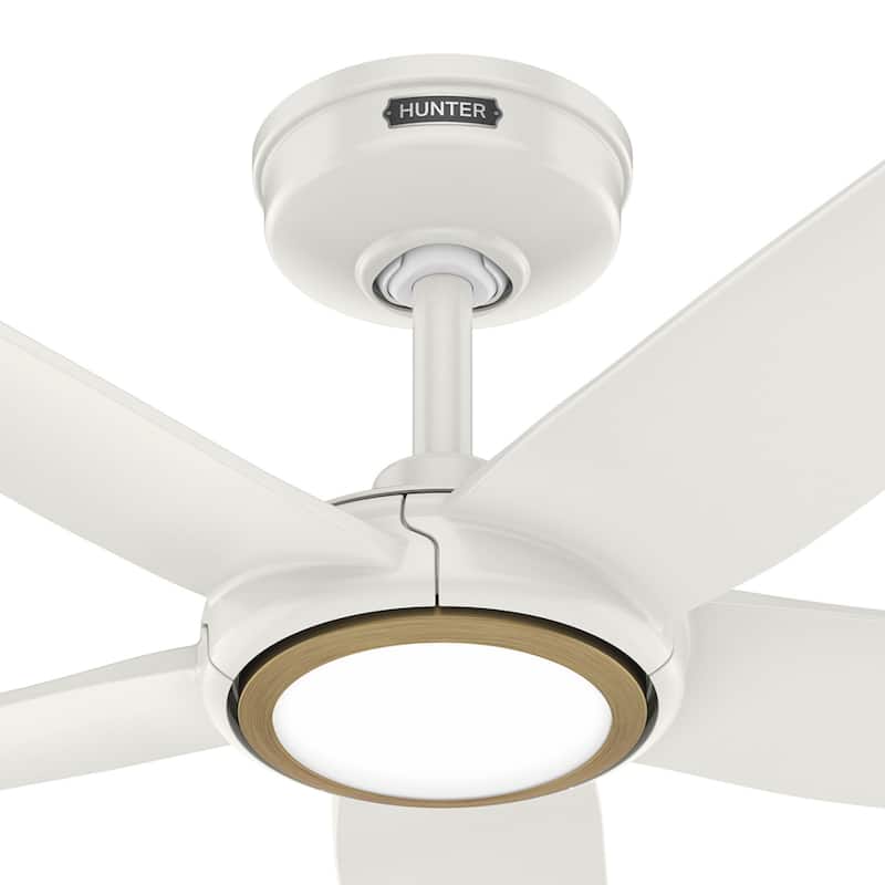 Hunter ZenTech Indoor / Outdoor 5-Blade Smart Ceiling Fan w/ LED Light and Handheld Remote.