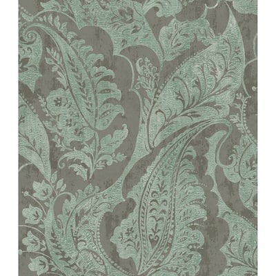 Seabrook Designs Glisten Paisley Unpasted Wallpaper