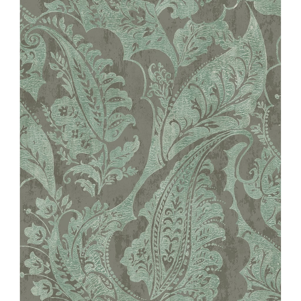 Seabrook Designs Glisten Paisley Unpasted Wallpaper