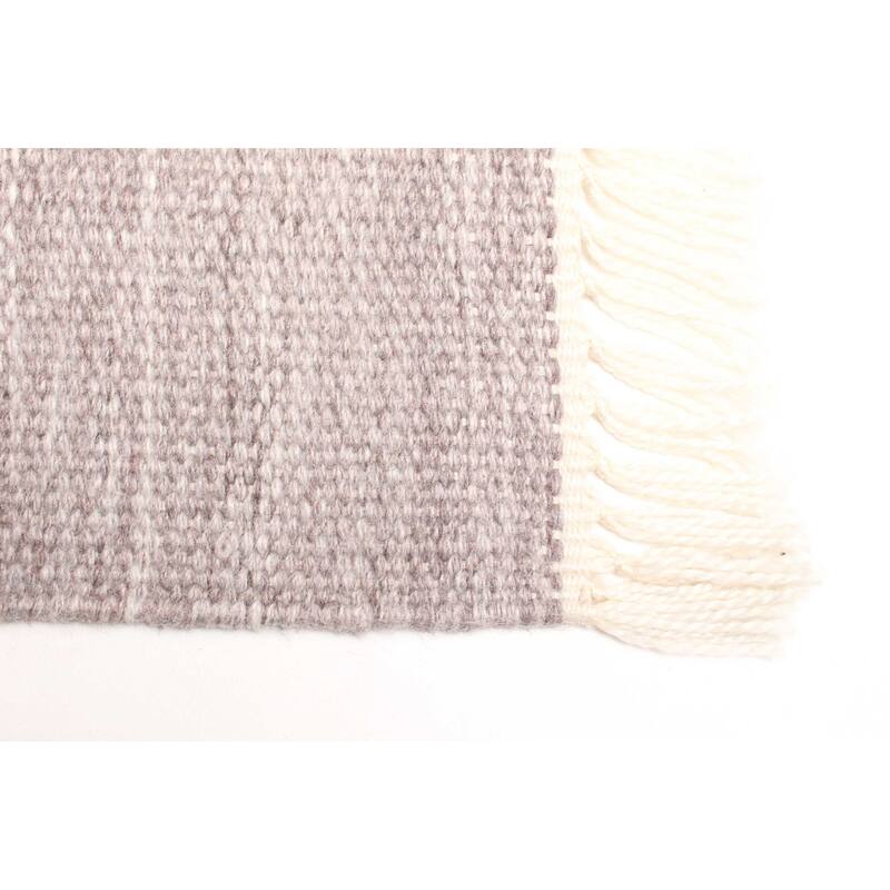 ECARPETGALLERY Flat-Weave Ankara FW Chocolate Wool Kilim - 5'2 x 7'7