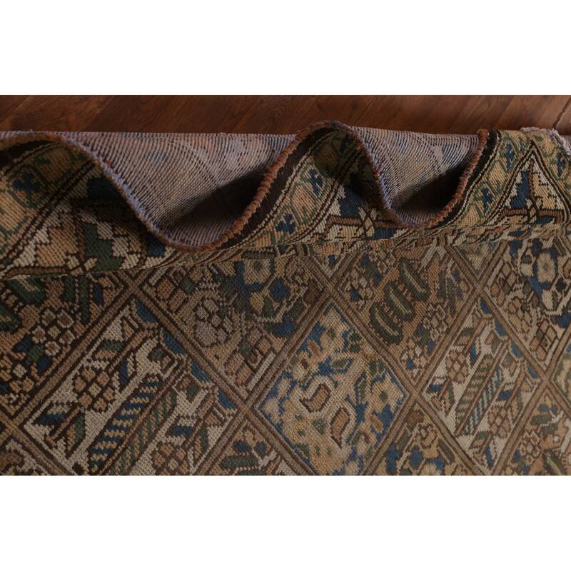 Garden Design Bakhtiari Persian Vintage Rug Geometric Wool Carpet - 6'11"x 9'6"