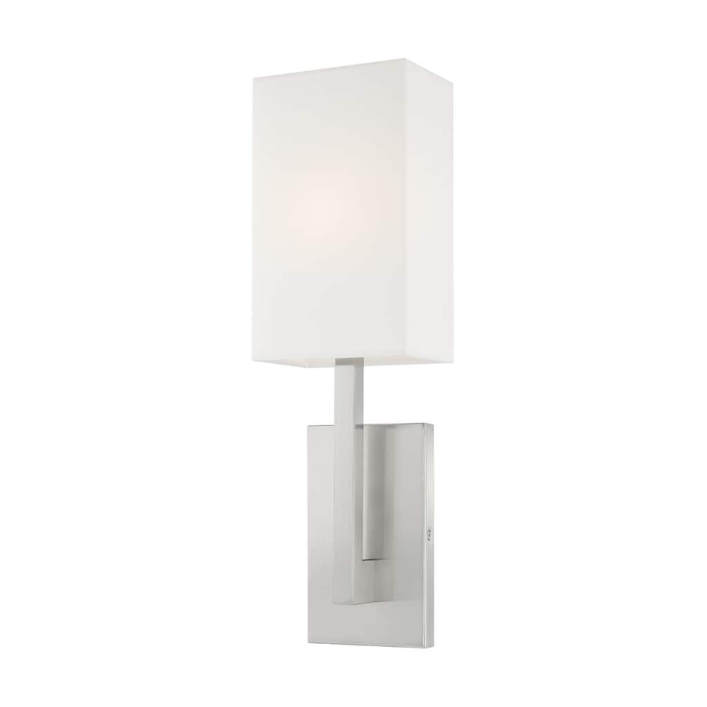 Livex Lighting Hayworth Single Light 20" Tall Wall Sconce with Fabric