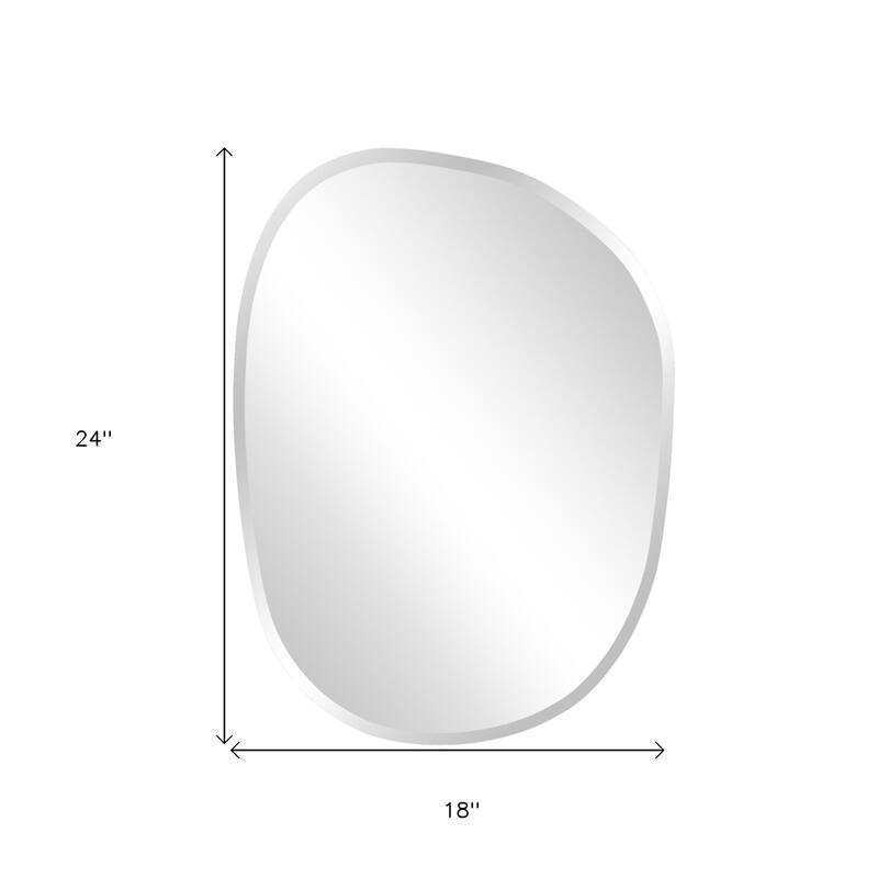 HomeRoots 24" Abstract Unframed Accent Mirror - 24" H x 18" W