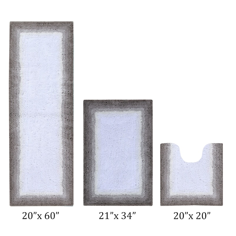 Better Trends 100% Cotton Super Soft & Highly Water Absorbent Bathroom Rugs-Torrent Collection Tufted Machine Washable Bath Mats - 3 Piece Set (20" x 20" | 21" x 34" | 20" x 60") - Beige