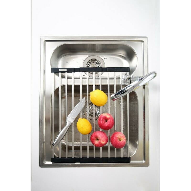 YBM Home Roll Up Dish Drying Rack Stainless Steel for Over the Sink and Counter, 1206