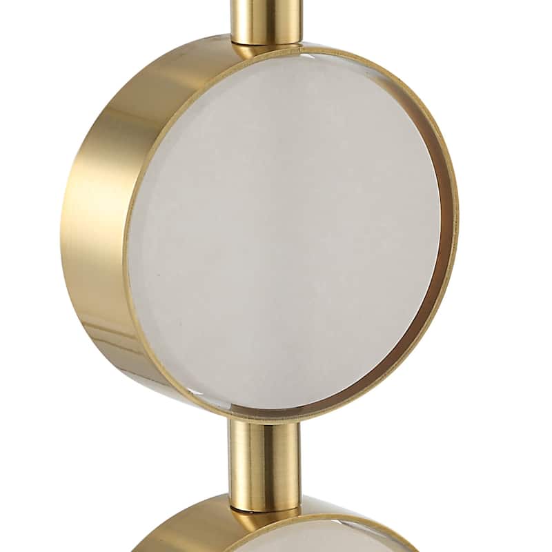 Suspended Alabaster Disk Table Lamp - 28.5"