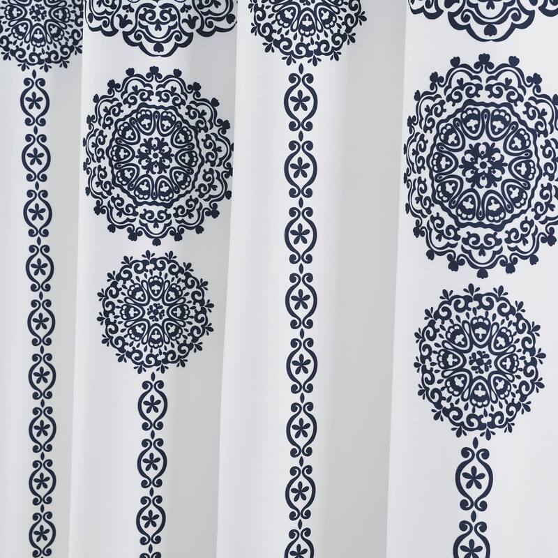 Lush Decor Stripe Medallion Shower Curtain