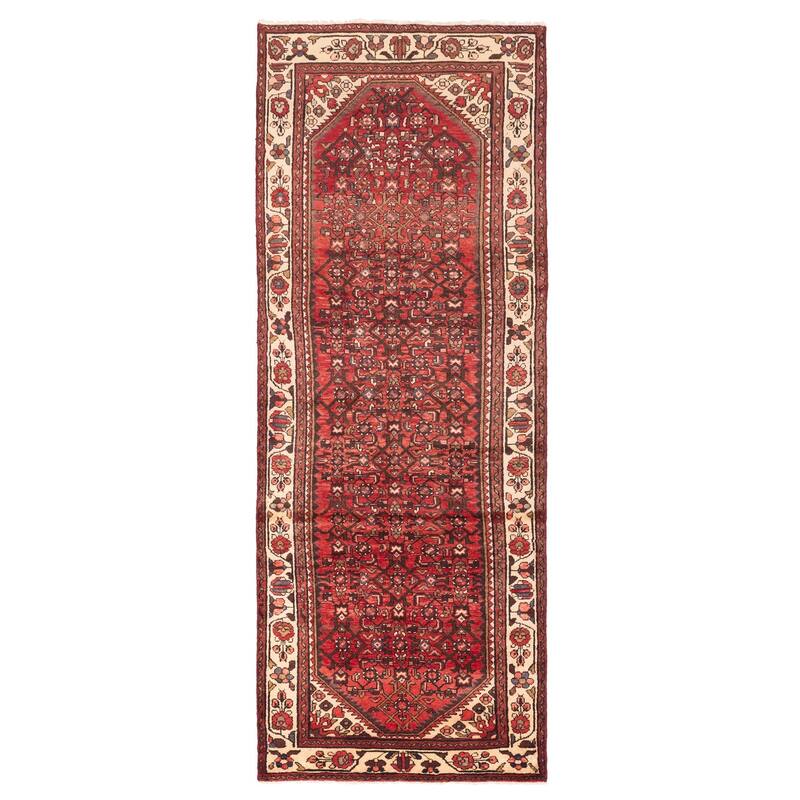 ECARPETGALLERY Hand-knotted Andelz Red Wool Rug - 3'7 x 9'8