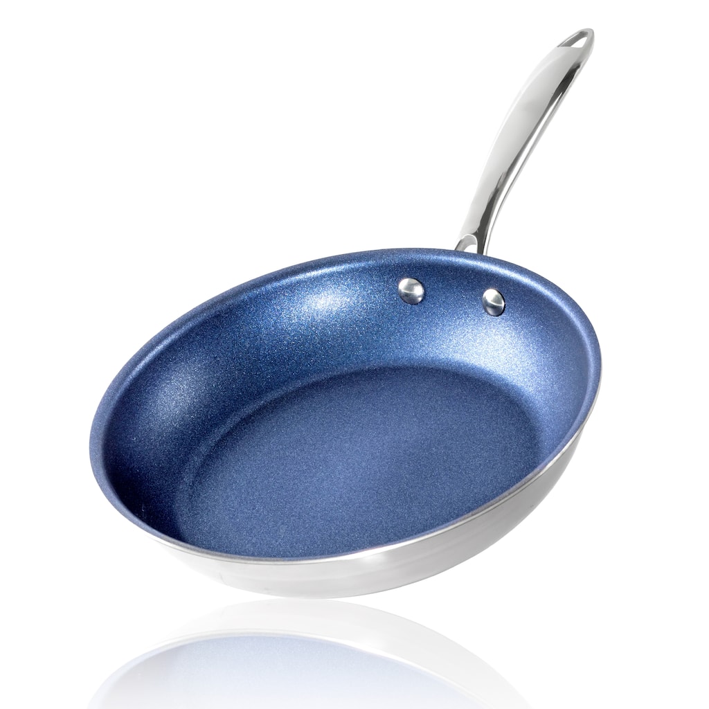 Granitestone Blue 12'' Stainless Steel Nonstick Fry Pan with Stay Cool Handle