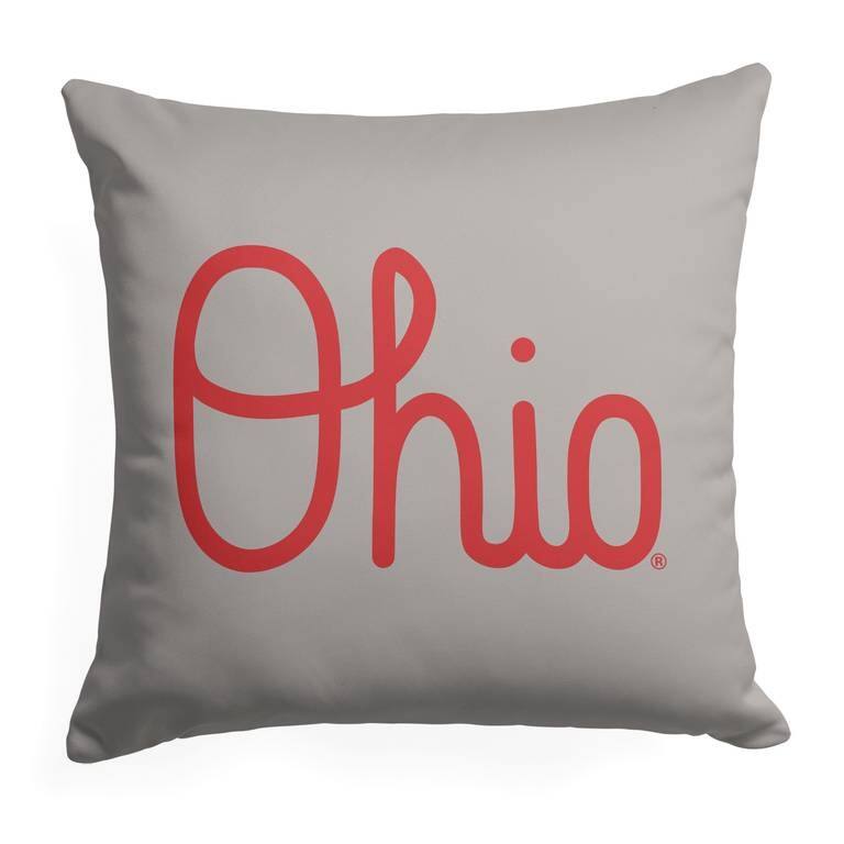 NCAA Ohio State Buckeyes Ohio Script 18 Inch Throw Pillow