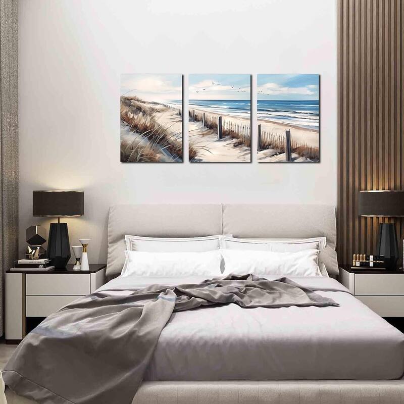 Blue Beach Canvas Wall Art
