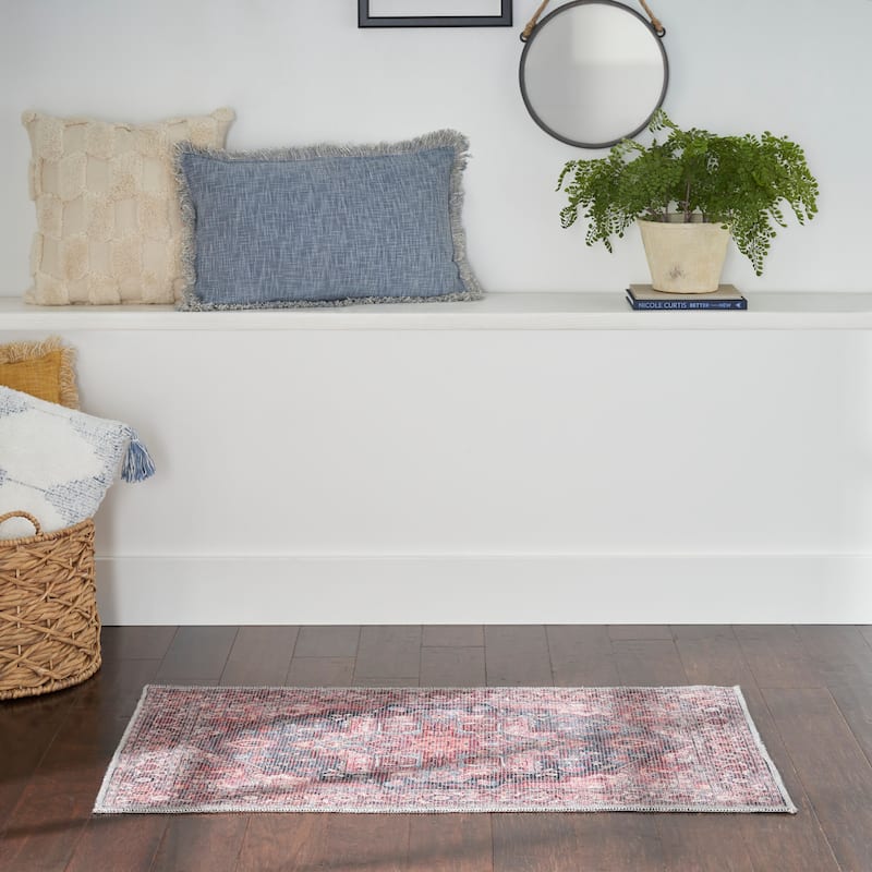 New Concept Washables Persian Boho Machine Washable Area Rug