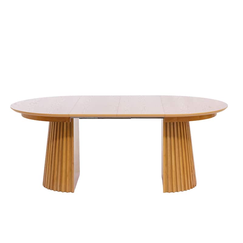 Christopher Knight Home - Mid-Century Extendable Dining Table Set with Upholstered Cane Back Dining Chairs