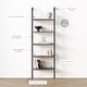 preview thumbnail 25 of 81, Nathan James Theo 5-Shelf Ladder Bookcase Wood with Metal Frame