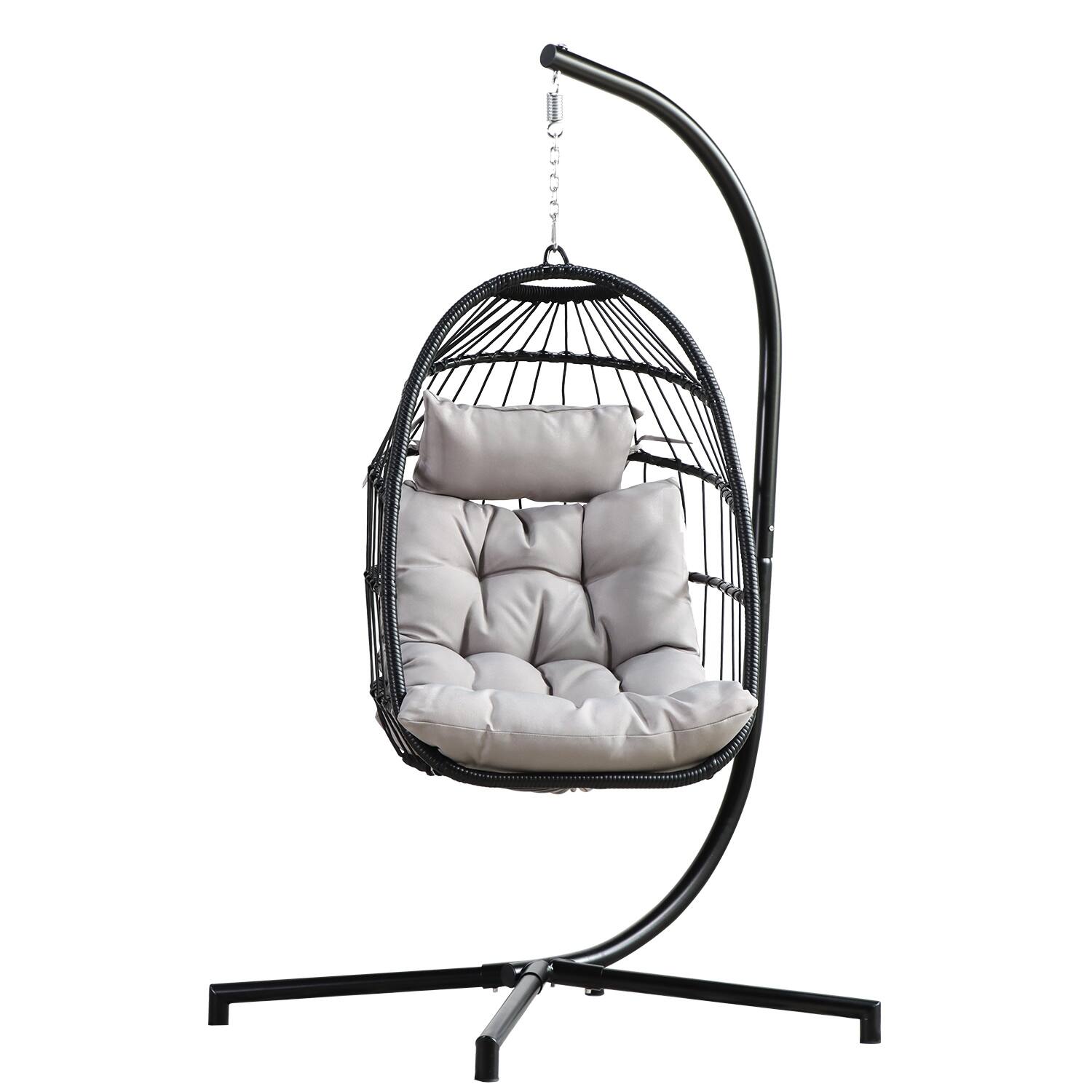 Patio Hanging Egg Chair Swing with Stand Bed Bath & Beyond 37774554