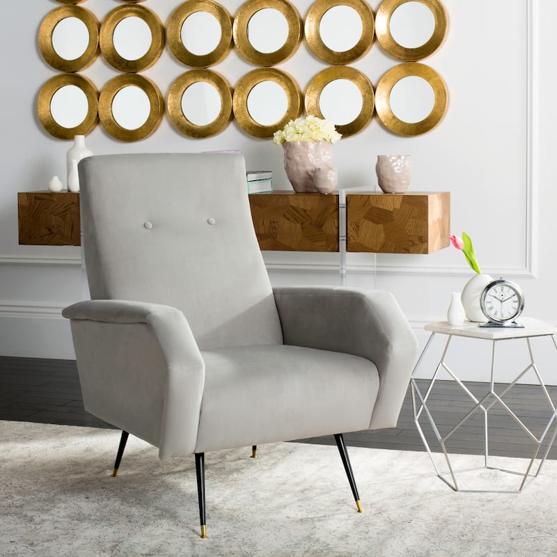 SAFAVIEH Senja Mid-Century Modern Retro Club Chair - 27.5" x 34.8" x 37" - 28Wx35Dx37H