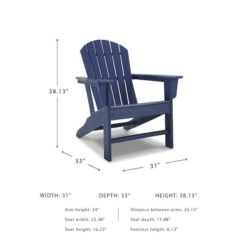 Signature Design by Ashley Sundown Treasure Outdoor Poly All Weather Adirondack Chair