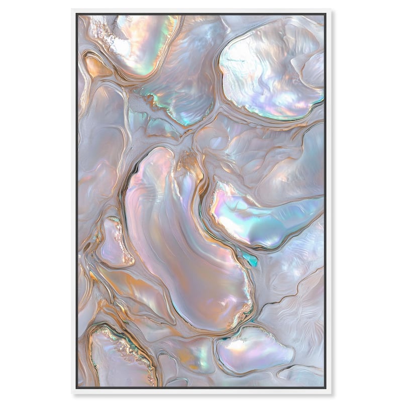 Fluid Preciousness III Canvas by Art Remedy - White - 10" x 15"