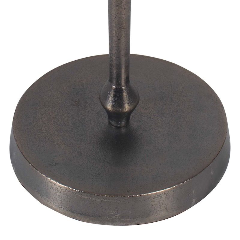 Copper Grove Dark Bronze Travertine Iron Round Accent Table