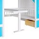 preview thumbnail 27 of 34, Wooden Full-Over-Full Bunk Bed with Changeable Table and Storage Staircase