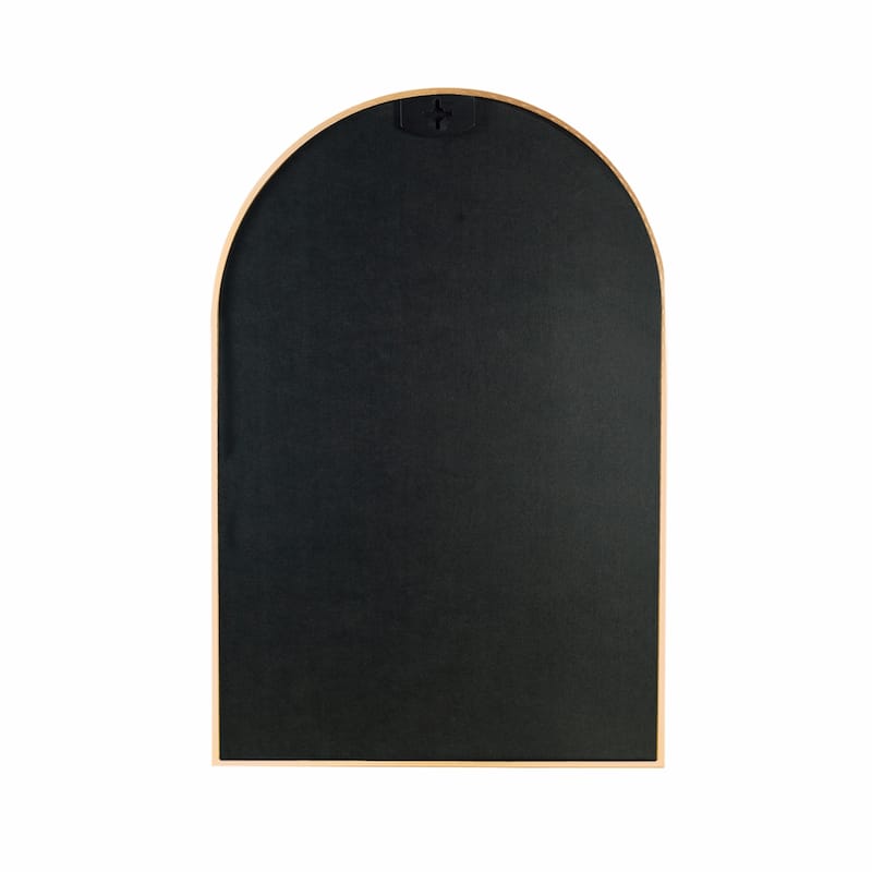 24x32 Inch Silver Metal Framed Arched Bathrrom Mirror for Wall