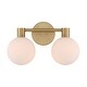 preview thumbnail 1 of 3, Minka Lavery 2992 Fenton 2 Light 15" Wide Bathroom Vanity Light with Legacy Brass