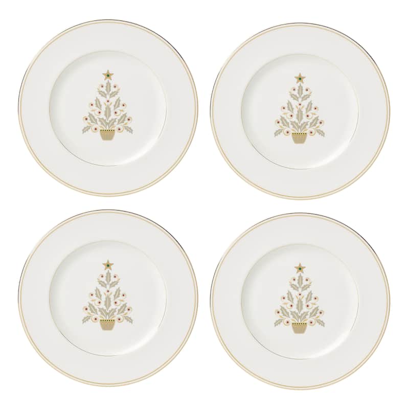Lenox Federal Gold Tree Accent Plates, Set of 4