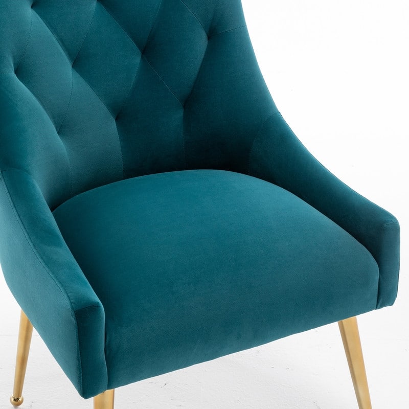 Modern Glam Velvet Dining Chair Set of 8 for Dining Room, Tufted Vanity Chair for Living Room (no table)