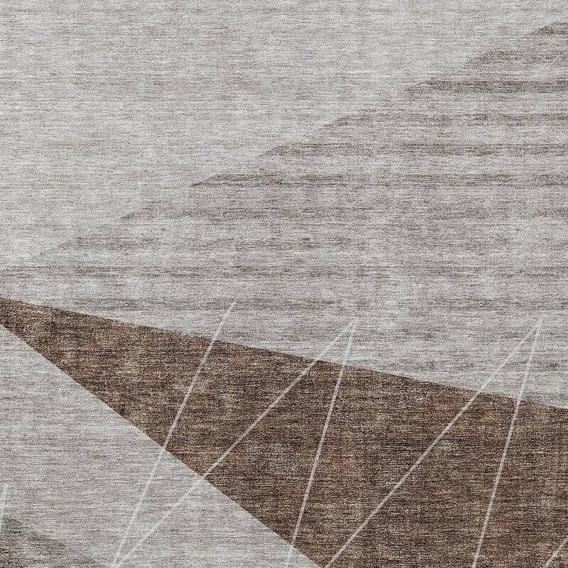 HomeRoots Geometric Transitional Rectangle Outdoor Rug