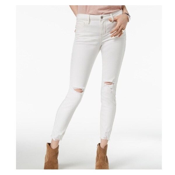 white ripped skinny jeans for juniors