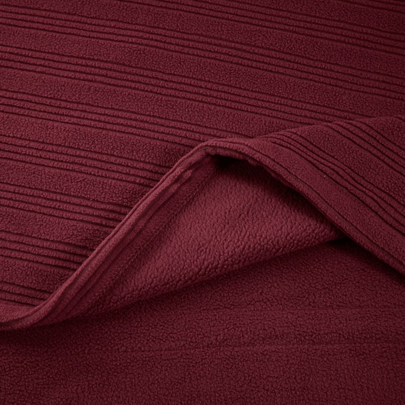 Serta Travis Heated Tri-Rib Microfleece Blanket