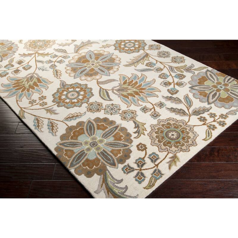 Lily Hand-tufted Transitional Floral Pattern Wool Area Rug