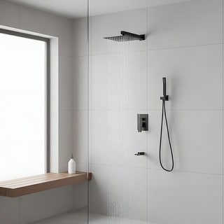 Minimalist Wall Mounted Dual Shower Head Shower Set - Bed Bath & Beyond ...